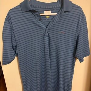 Greg Norman Collection Navy Striped Polo Shirt